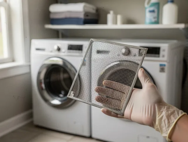 South San Jose Hills Dryer Vent Cleaning specialist performing detailed lint trap cleaning service in South San Jose Hills